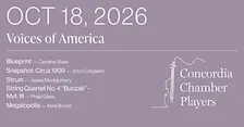 Concordia Chamber Players October 18, 2026: Voices of America