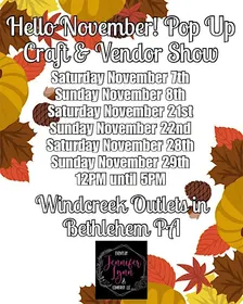 Hello November! Craft & Vendor Pop Up!