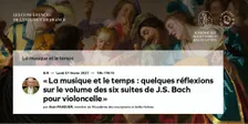Quelques réflexions sur le volume des six suites de Bach pour violoncelle