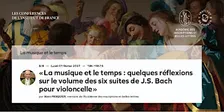 Quelques réflexions sur le volume des six suites de Bach pour violoncelle