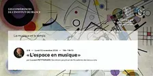 « L’espace en musique »