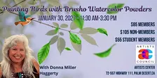 Painting Birds With Brusho Watercolor Powders with Donna Miller Haggerty