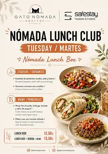 Tuesday Nómada Lunch Box · Fresh Lunch at Safestay Madrid