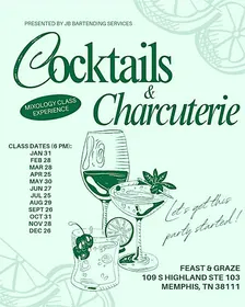 Cocktails & Charcuterie - Mixology classes