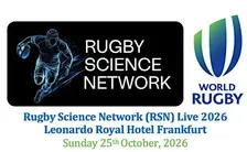 Rugby Science Network RSN live 2026 - In person attendance
