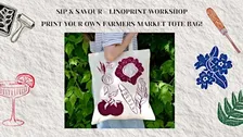 Sip & Savour: Lino Print Tote Bag Workshop