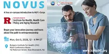 Novus I-Corps @ Rutgers (IFH) Institute for Health