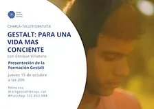 CHARLA-TALLER GRATUITA. GESTALT: PARA UNA VIDA MAS CONSCIENTE