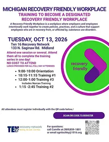 Michigan Recovery Friendly Workplace Training-Great Lakes Bay Region