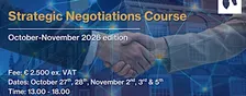 Strategic Negotiations Course October-November 2026