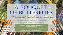 A Bouquet of Butterflies in Watercolour & Mixed Media