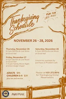 Thanksgiving '26 at Asilomar
