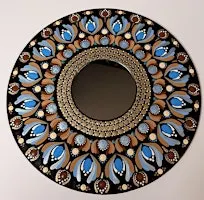 Mandala Mirror class with Beth Goulet at Moonstone Art Studio