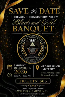 Richmond Consistory 22A Black & Gold Banquet