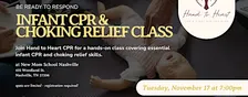 Infant CPR & Choking Relief Class with Hand to Heart CPR