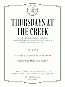 Thursdays at the Creek Featuring Mike Broussard