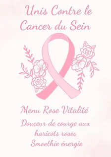 Menu Rose Vitalité - Atelier de cuisine 18 Oct