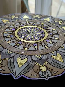 Create Your Own Personalised Gold leaf Wooden Mandala Workshop