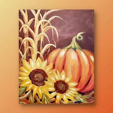 Wine trail - Painting & Sip - Pumpkin & Flowers