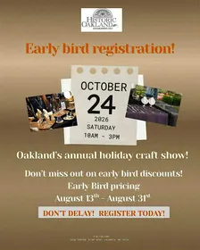 Historic Oakland Holiday Craft Show --  VENDOR REGISTRATION