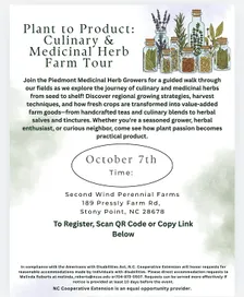Plant to Product: Culinary & Medicinal Herb Farm Tour