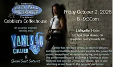 BJFM Society presents Cobbler's Coffeehouse with Vanessa Collier .