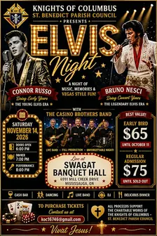 Knights of Columbus -St. Benedict Parish Council Presents Elvis Night