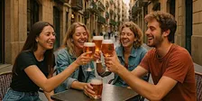 Language exchange and make new friends in Barcelona at Jardinet Gracia
