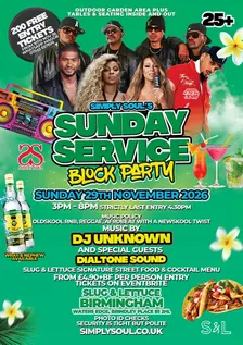 Simply Soul Sunday Block Party - 29th November 2026 - Birmingham