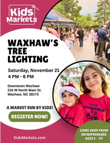Kids Events at Waxhaw’s Tree Lighting