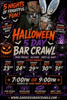 Pre-Halloween Bar Crawl - 5 Day Party Pass