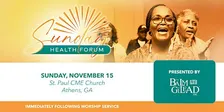 Sunday Health Forum - Athens, GA