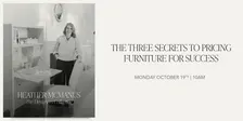 The 3 Secrets to Pricing Furniture for Success