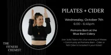 Pilates + Cider at Pomona at Blue Barn
