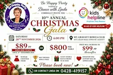 10th Annual Christmas Gala & Fundraising event in aid of Kids Helpline