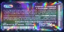 The Fright Crawl | Lisbon Halloween Weekend Pass 2026 | All 4 Crawls