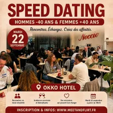 Speed dating hommes - 40 ans et femmes +40 ans