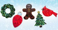 Christmas glass mosaic class- at The Vineyard at Hershey