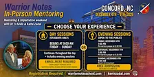 Warrior Notes Mentoring and Impartation Weekend