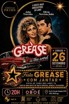 Festa Grease com Jantar Temático e Dança