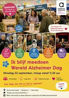 Kom naar en geniet op Wereld Alzheimer Dag in Midden Kennemerland 22 sept.