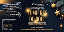 Concert de Noël 2026 au profit de la Société Alzheimer Rive-Sud
