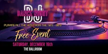 70's and 80's DJ Dance Night!