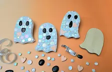 DIY Mosaic Disco Ghost - Family Friendly Craft Night