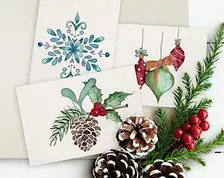 Pop up Hotspot Paint event - Christmas Watercolor cards