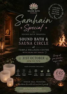 Samhain Special - Sound Bath & Sauna Circle at Temple Wellness