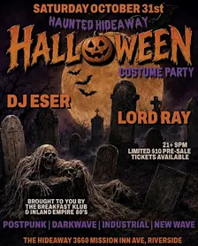 Halloween party at The Hideaway Riverside!