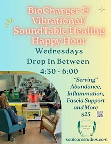 BioCharger & Vibrational Sound Table Healing Happy Hour