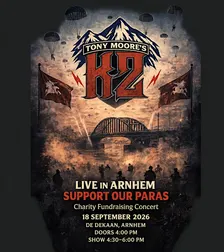 Tony Moore's - K2 : Rocking for Support Our Paras at "Jos PE" 18 Sep 2026