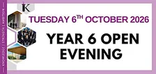 Kettering Science Academy Open Evening 2026. (Doors open 5.45pm).